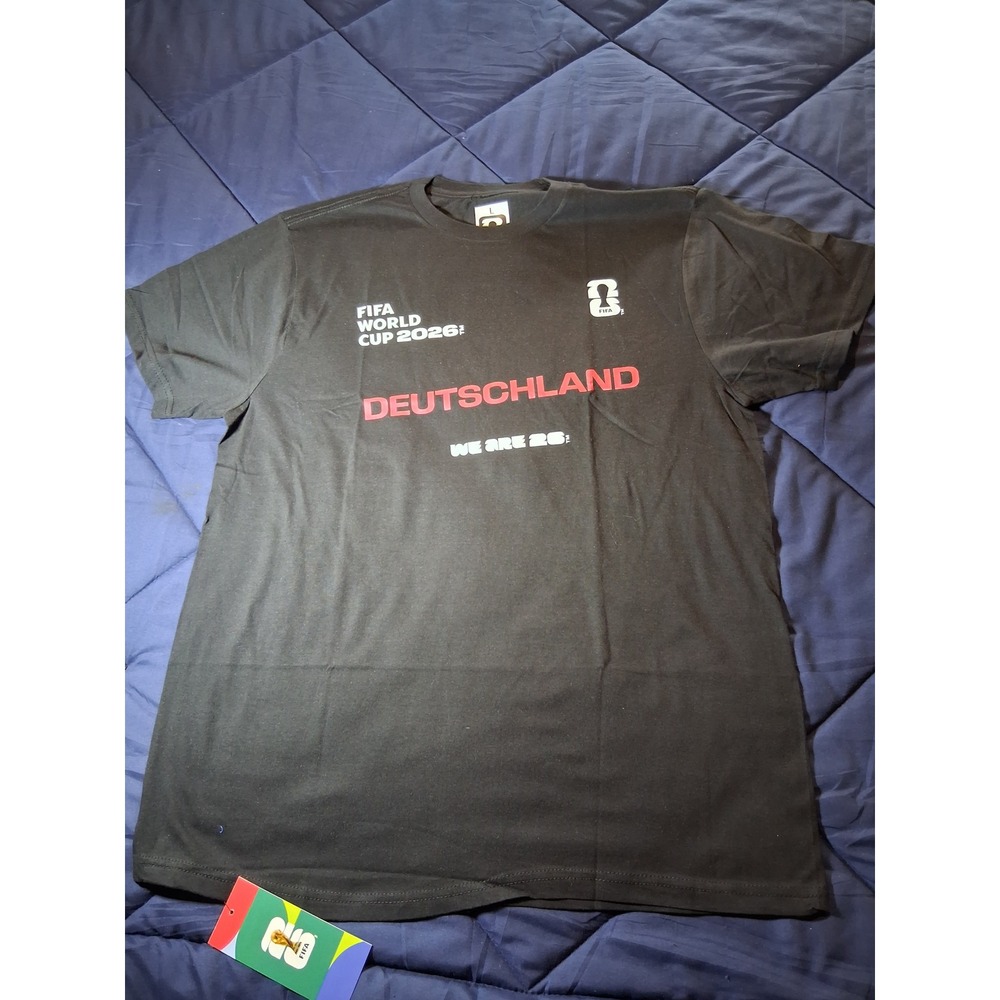 FIFA World Cup 2026 Deutschland Germany T-Shirt Black Mens‎ Large Outerstuff NEW